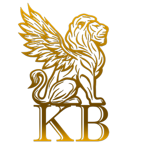 0. Logo KBBC Winged Lion GOLD transparent shadow 300x300px